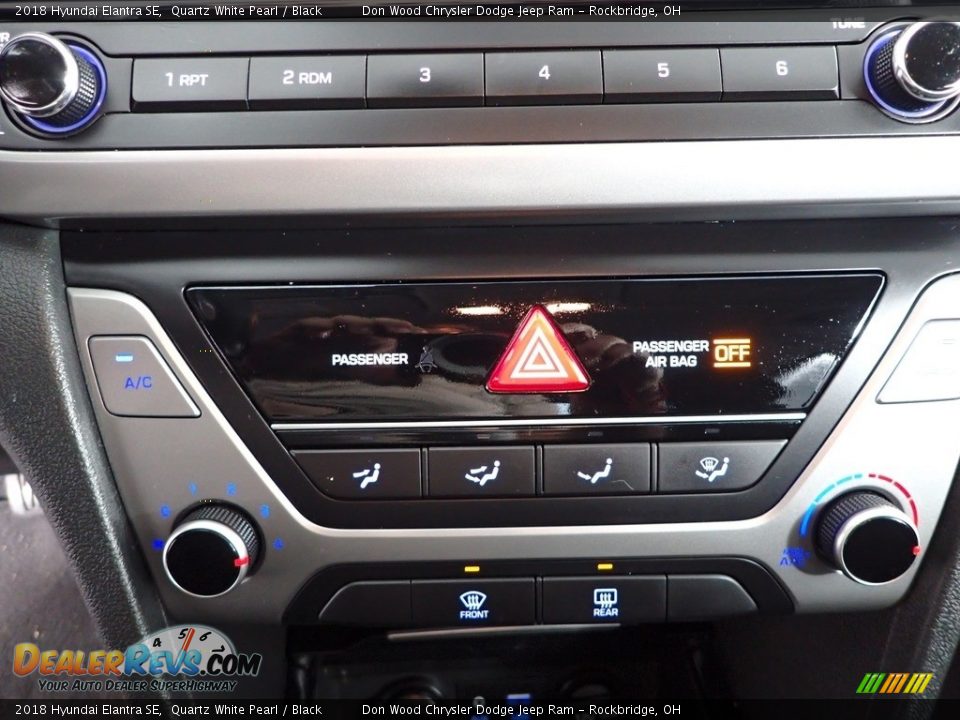 2018 Hyundai Elantra SE Quartz White Pearl / Black Photo #19