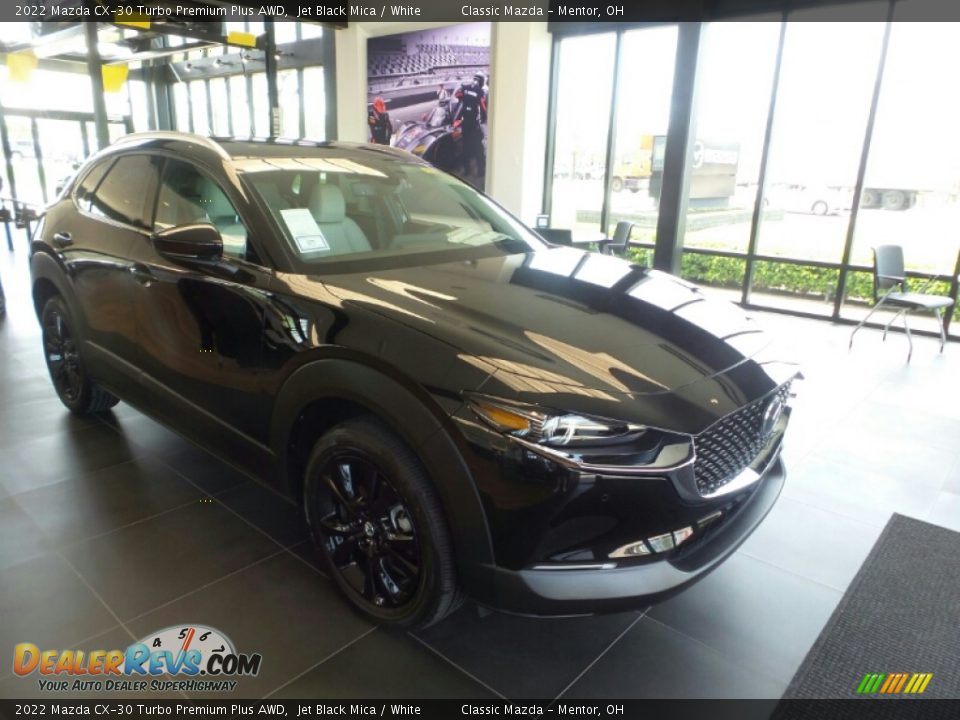 2022 Mazda CX-30 Turbo Premium Plus AWD Jet Black Mica / White Photo #1