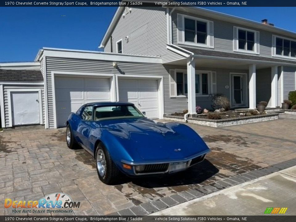 1970 Chevrolet Corvette Stingray Sport Coupe Bridgehampton Blue / Saddle Photo #10