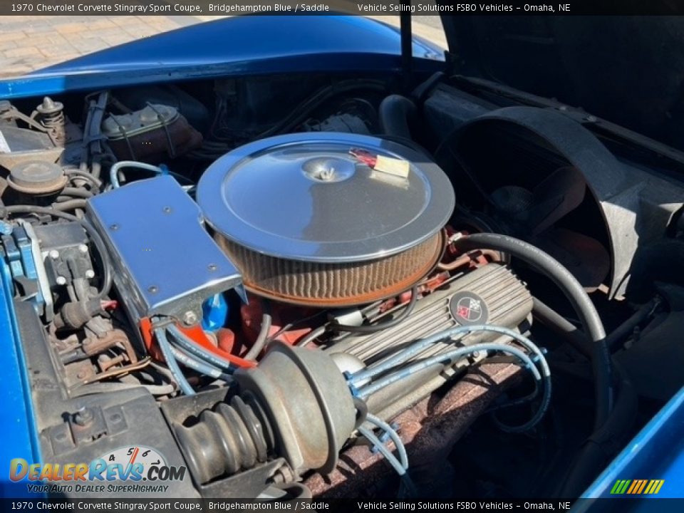 1970 Chevrolet Corvette Stingray Sport Coupe Bridgehampton Blue / Saddle Photo #13