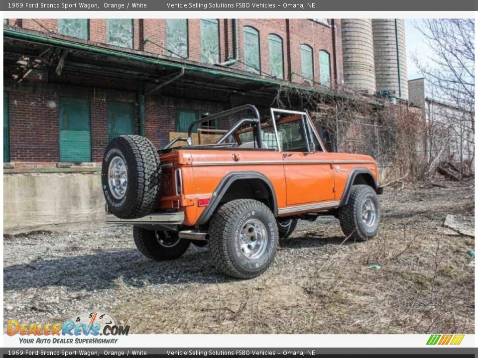 1969 Ford Bronco Sport Wagon Orange / White Photo #1