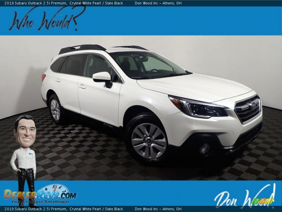 2019 Subaru Outback 2.5i Premium Crystal White Pearl / Slate Black Photo #1