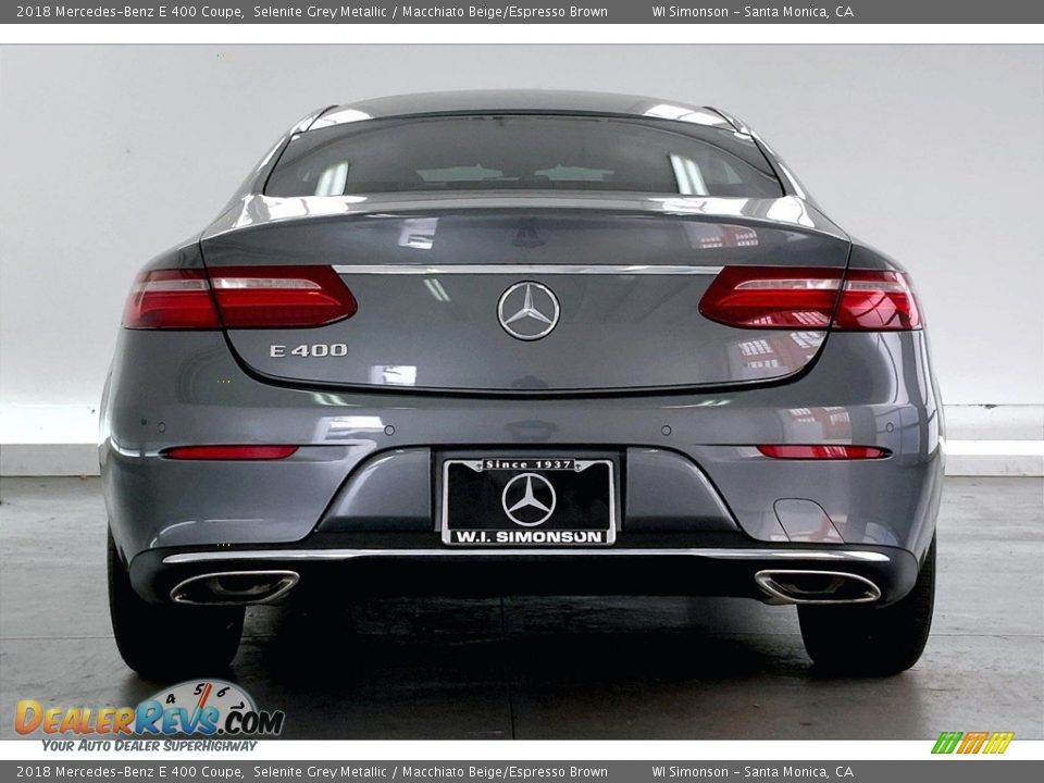 2018 Mercedes-Benz E 400 Coupe Selenite Grey Metallic / Macchiato Beige/Espresso Brown Photo #3