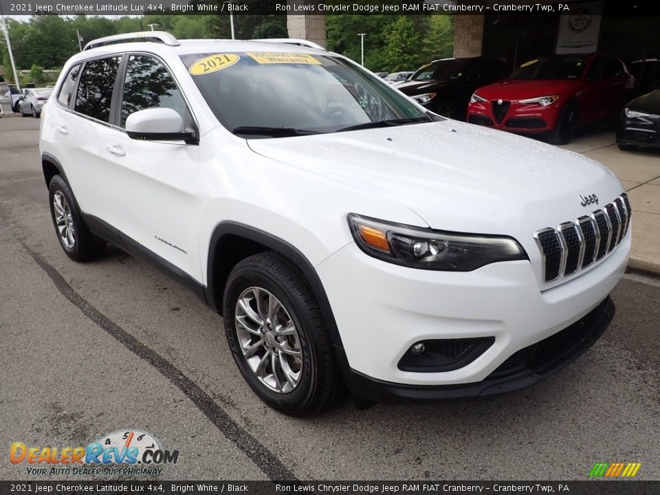 2021 Jeep Cherokee Latitude Lux 4x4 Bright White / Black Photo #2