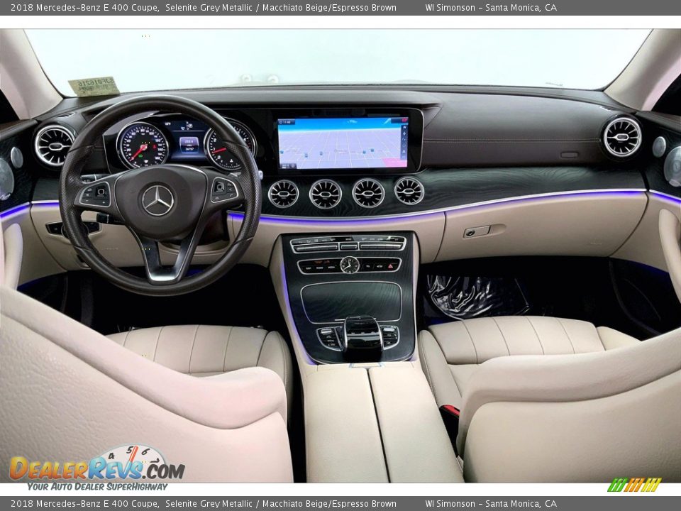 2018 Mercedes-Benz E 400 Coupe Selenite Grey Metallic / Macchiato Beige/Espresso Brown Photo #15