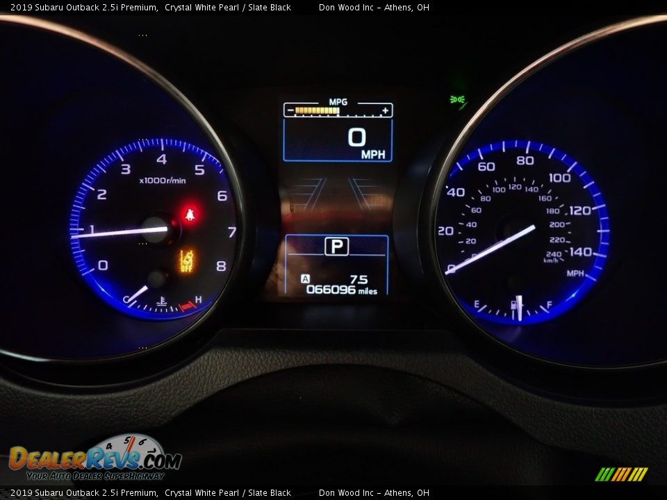 2019 Subaru Outback 2.5i Premium Crystal White Pearl / Slate Black Photo #28