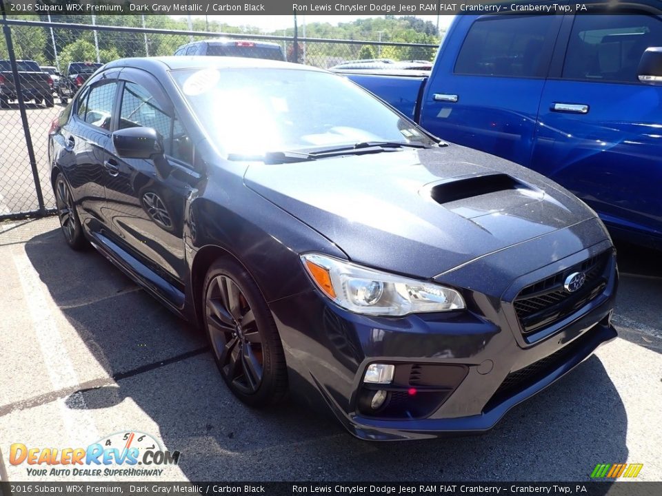 2016 Subaru WRX Premium Dark Gray Metallic / Carbon Black Photo #2