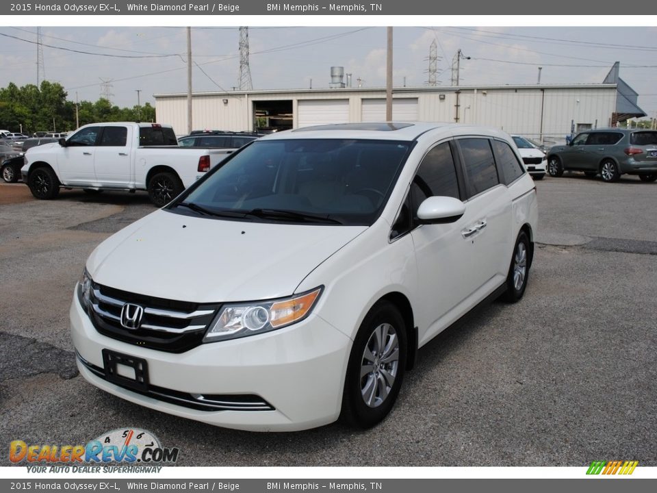 2015 Honda Odyssey EX-L White Diamond Pearl / Beige Photo #1