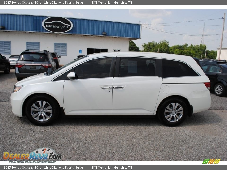 2015 Honda Odyssey EX-L White Diamond Pearl / Beige Photo #2