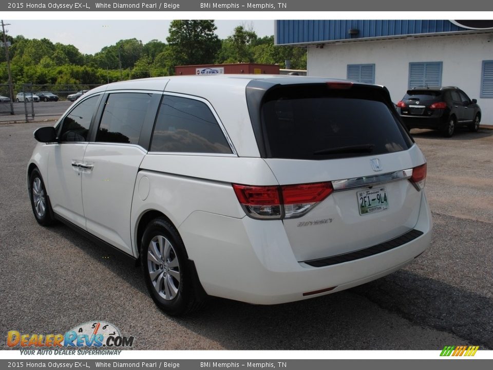 2015 Honda Odyssey EX-L White Diamond Pearl / Beige Photo #3