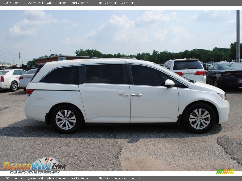 2015 Honda Odyssey EX-L White Diamond Pearl / Beige Photo #6