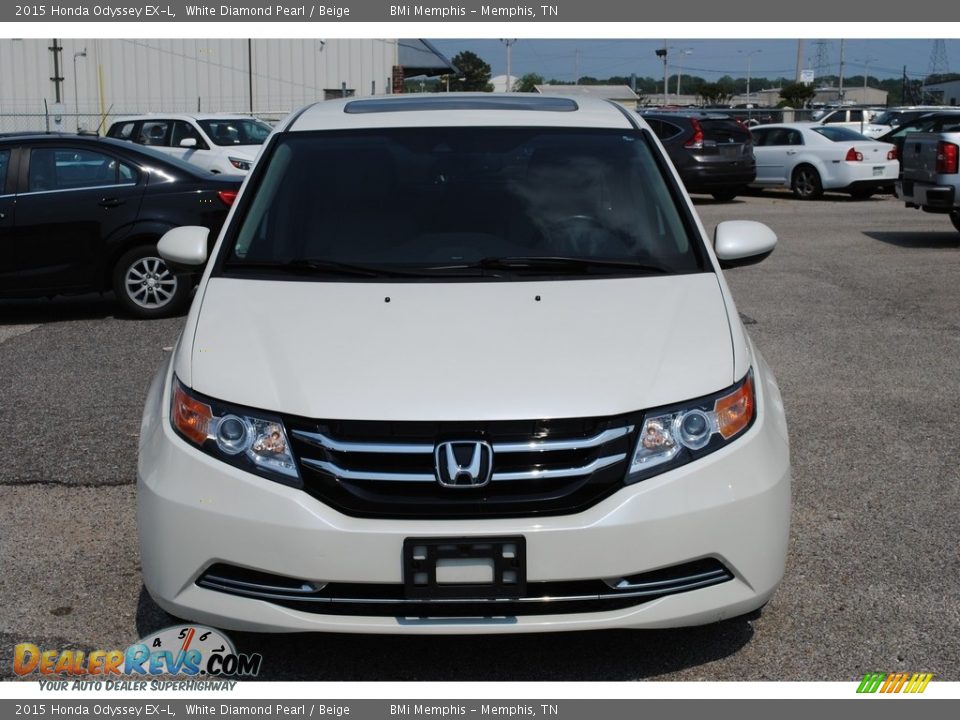 2015 Honda Odyssey EX-L White Diamond Pearl / Beige Photo #8