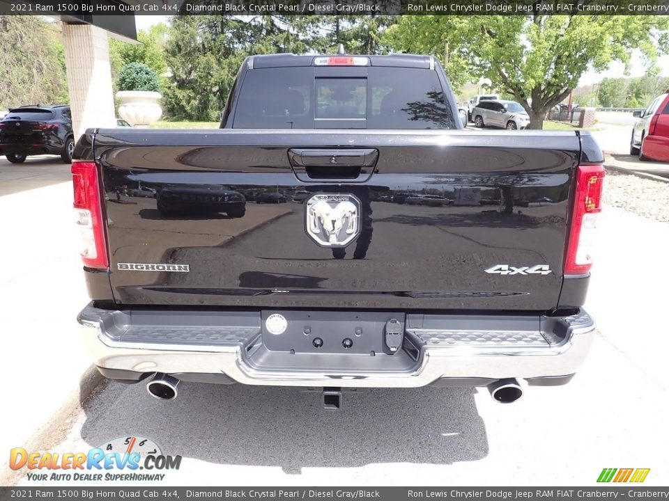 2021 Ram 1500 Big Horn Quad Cab 4x4 Diamond Black Crystal Pearl / Diesel Gray/Black Photo #7