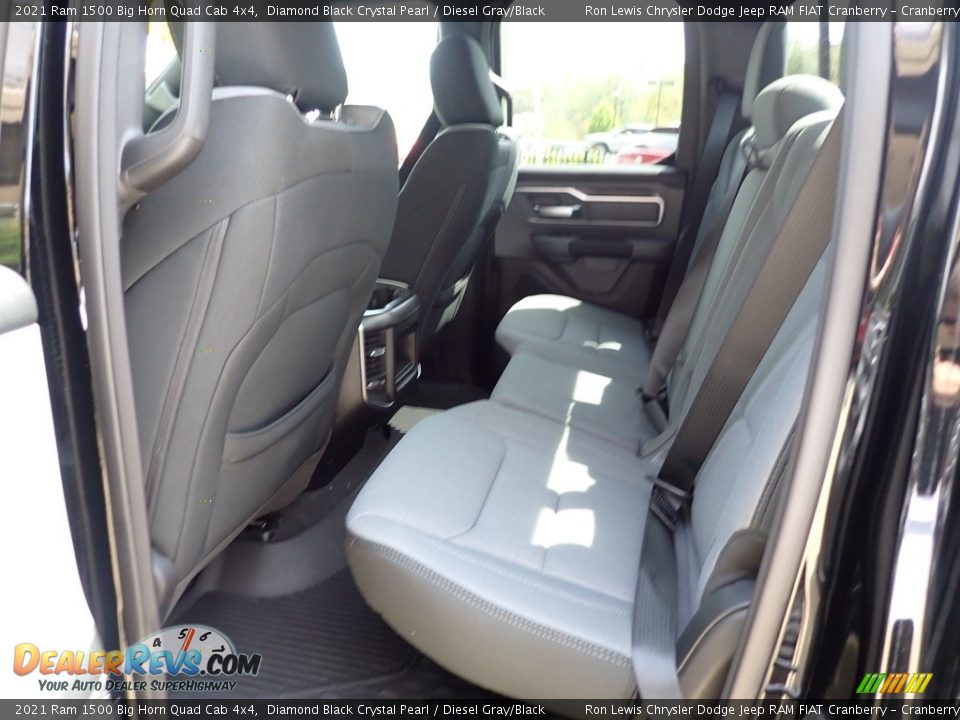 2021 Ram 1500 Big Horn Quad Cab 4x4 Diamond Black Crystal Pearl / Diesel Gray/Black Photo #13