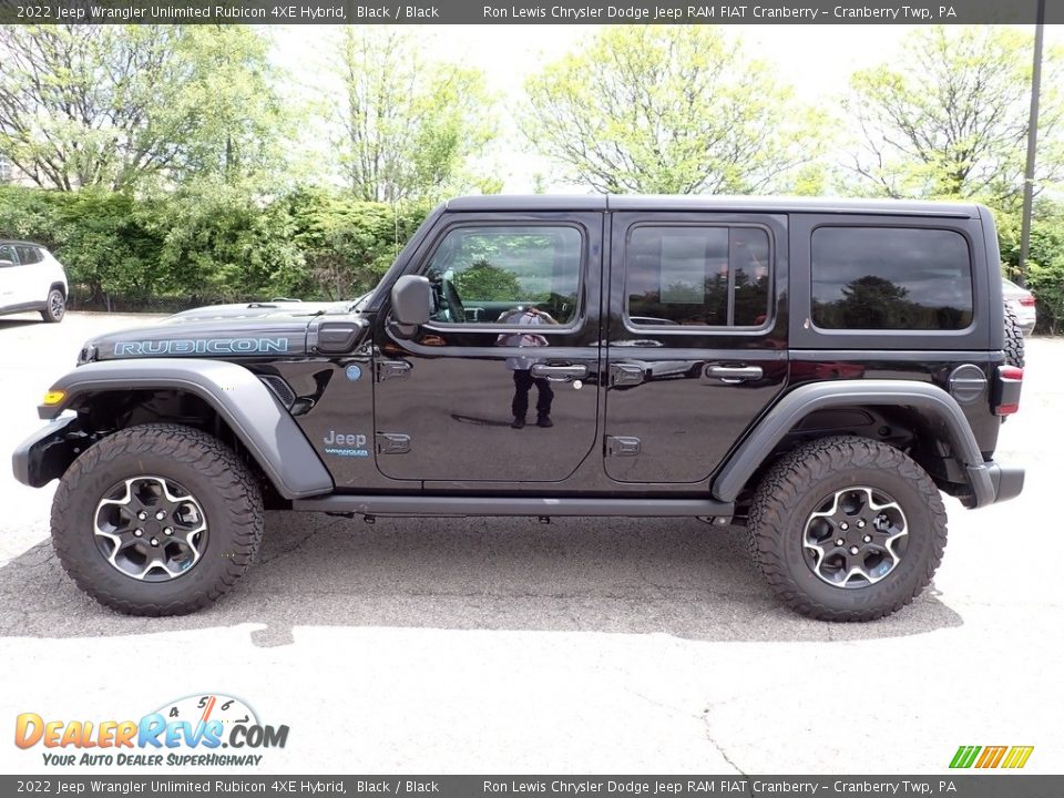 2022 Jeep Wrangler Unlimited Rubicon 4XE Hybrid Black / Black Photo #2