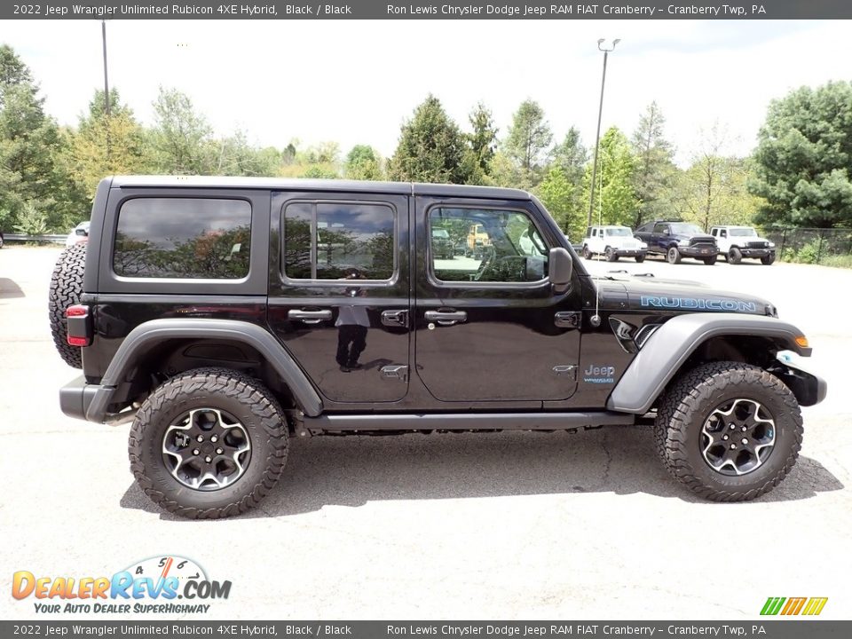 2022 Jeep Wrangler Unlimited Rubicon 4XE Hybrid Black / Black Photo #6