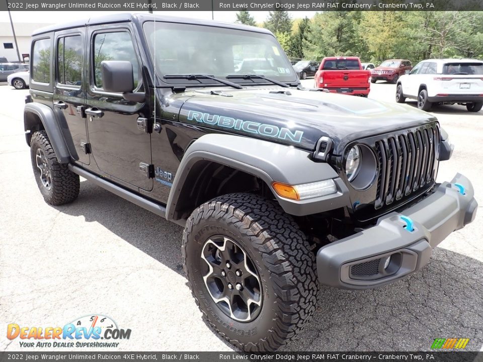 2022 Jeep Wrangler Unlimited Rubicon 4XE Hybrid Black / Black Photo #7