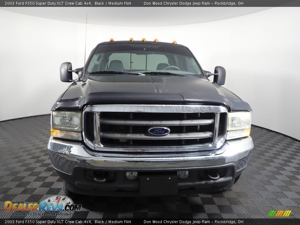 2003 Ford F350 Super Duty XLT Crew Cab 4x4 Black / Medium Flint Photo #5
