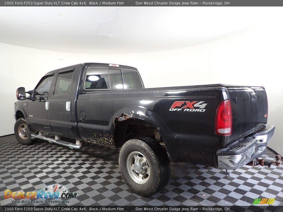 2003 Ford F350 Super Duty XLT Crew Cab 4x4 Black / Medium Flint Photo #7