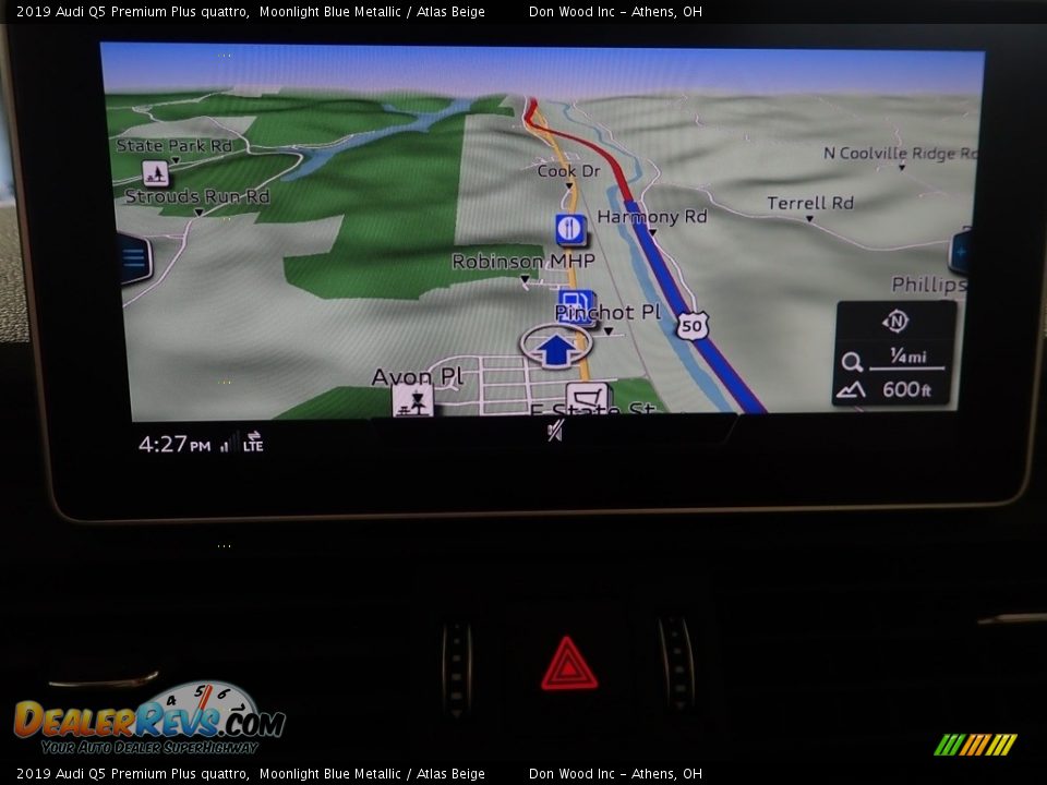 2019 Audi Q5 Premium Plus quattro Moonlight Blue Metallic / Atlas Beige Photo #4