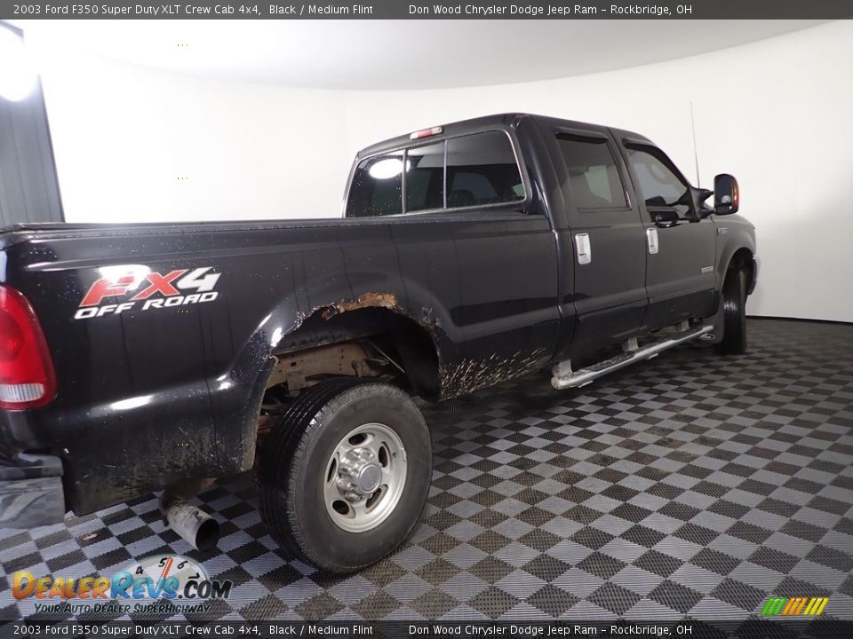 2003 Ford F350 Super Duty XLT Crew Cab 4x4 Black / Medium Flint Photo #10