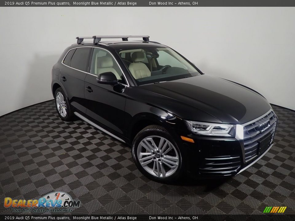 2019 Audi Q5 Premium Plus quattro Moonlight Blue Metallic / Atlas Beige Photo #6