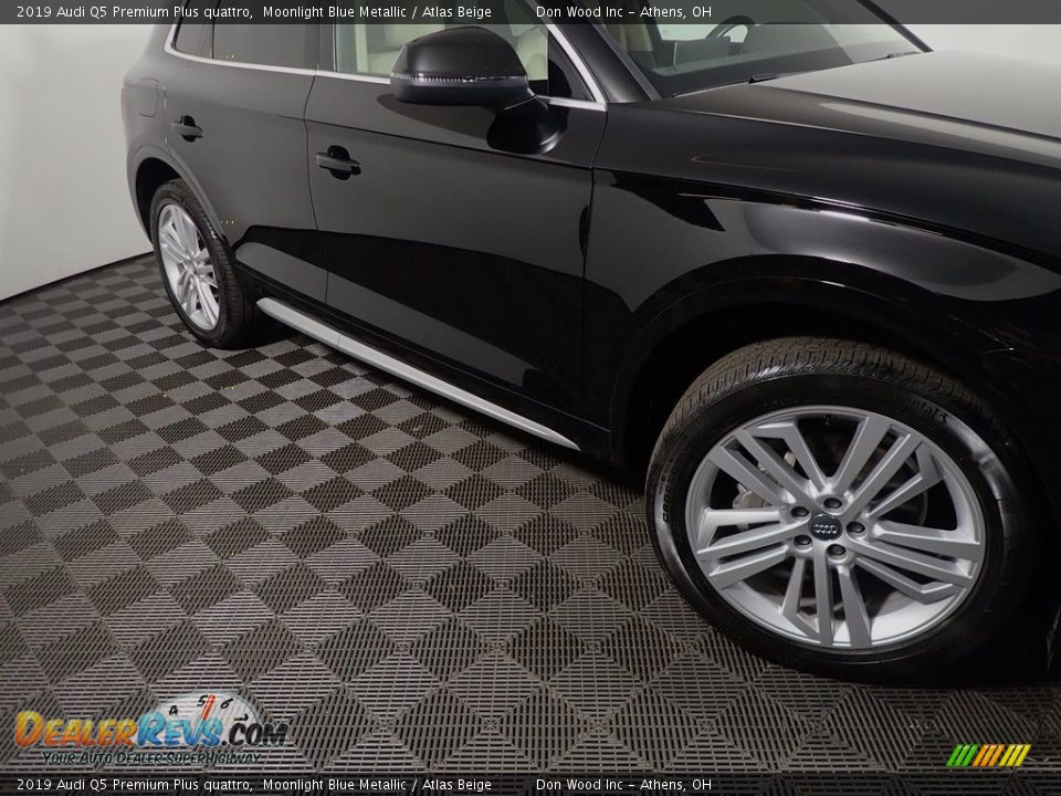 2019 Audi Q5 Premium Plus quattro Moonlight Blue Metallic / Atlas Beige Photo #7