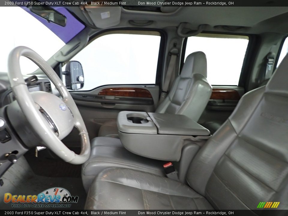 2003 Ford F350 Super Duty XLT Crew Cab 4x4 Black / Medium Flint Photo #13