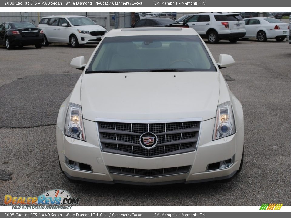 2008 Cadillac CTS 4 AWD Sedan White Diamond Tri-Coat / Cashmere/Cocoa Photo #8