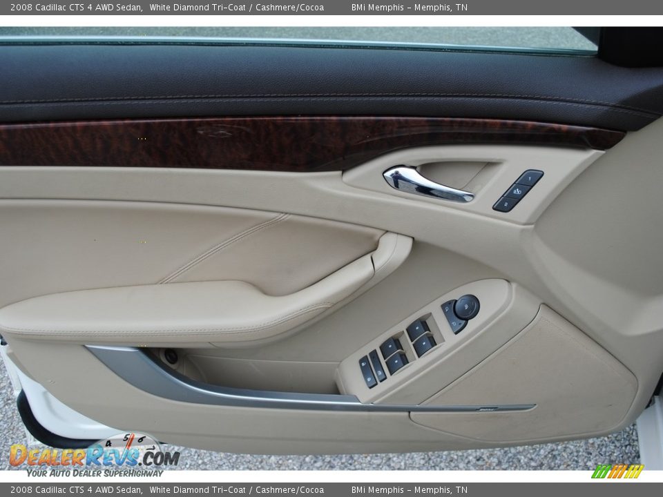 2008 Cadillac CTS 4 AWD Sedan White Diamond Tri-Coat / Cashmere/Cocoa Photo #10