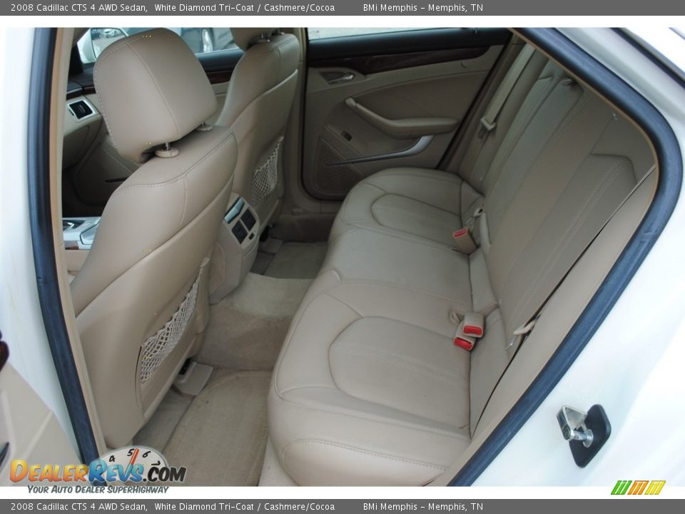 2008 Cadillac CTS 4 AWD Sedan White Diamond Tri-Coat / Cashmere/Cocoa Photo #20