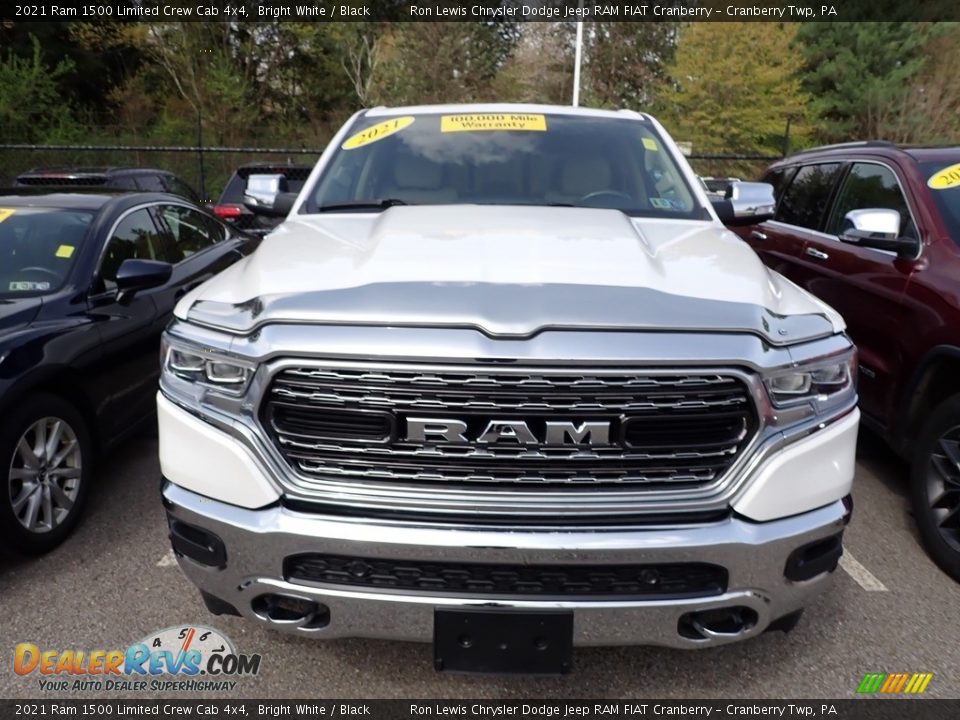 2021 Ram 1500 Limited Crew Cab 4x4 Bright White / Black Photo #2