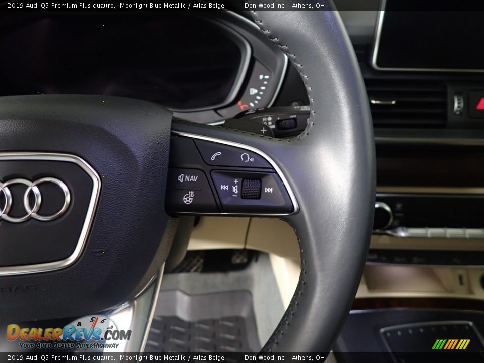 2019 Audi Q5 Premium Plus quattro Moonlight Blue Metallic / Atlas Beige Photo #34
