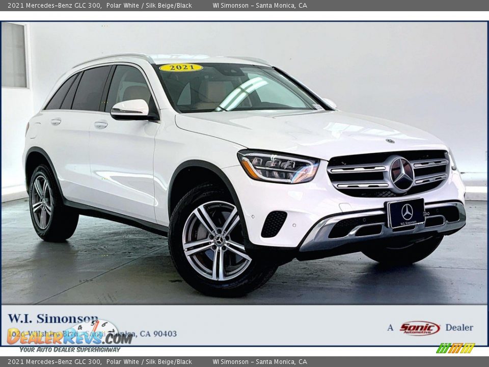 2021 Mercedes-Benz GLC 300 Polar White / Silk Beige/Black Photo #1