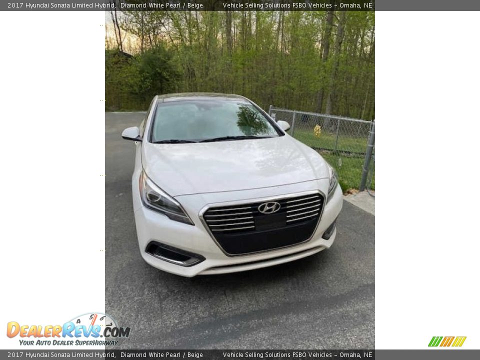 2017 Hyundai Sonata Limited Hybrid Diamond White Pearl / Beige Photo #7