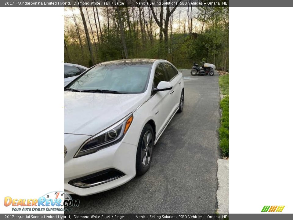 2017 Hyundai Sonata Limited Hybrid Diamond White Pearl / Beige Photo #8