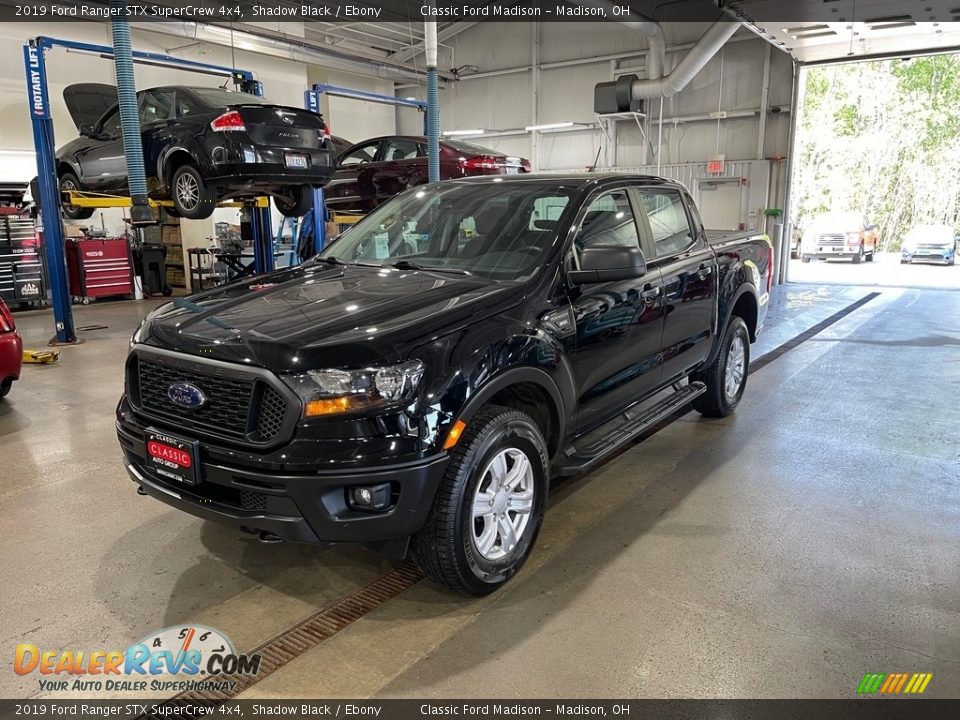 2019 Ford Ranger STX SuperCrew 4x4 Shadow Black / Ebony Photo #1