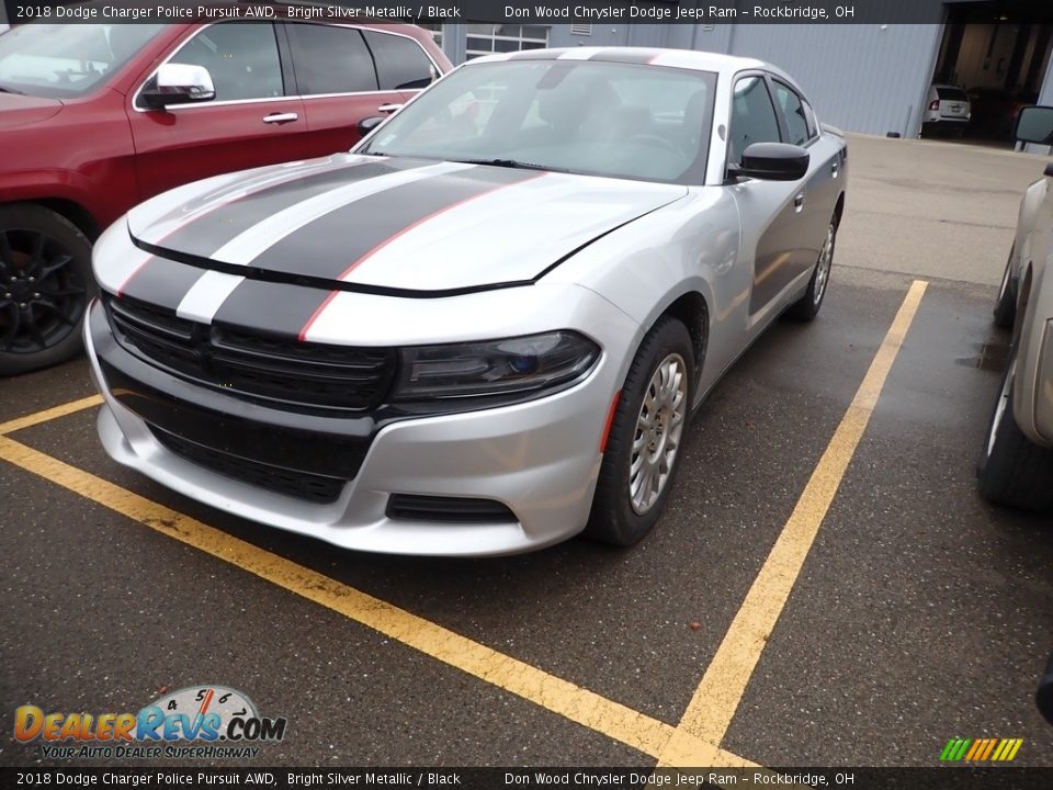 2018 Dodge Charger Police Pursuit AWD Bright Silver Metallic / Black Photo #2