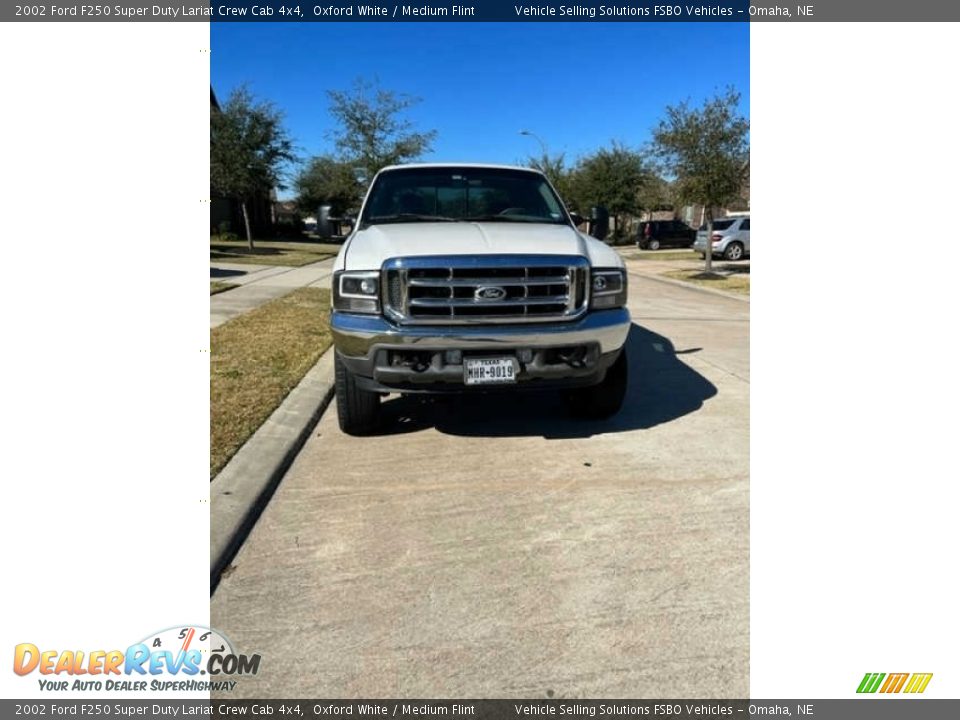 2002 Ford F250 Super Duty Lariat Crew Cab 4x4 Oxford White / Medium Flint Photo #11