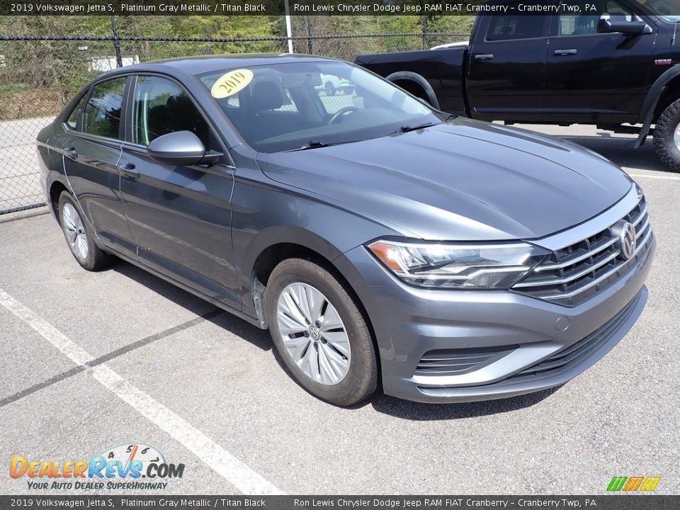 2019 Volkswagen Jetta S Platinum Gray Metallic / Titan Black Photo #3