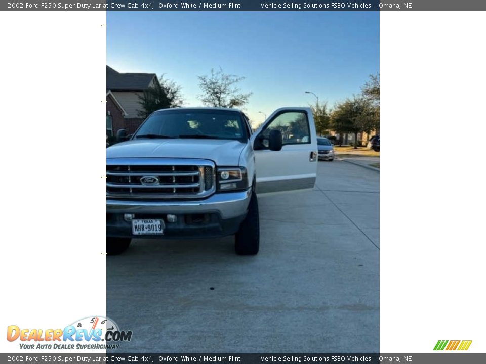 2002 Ford F250 Super Duty Lariat Crew Cab 4x4 Oxford White / Medium Flint Photo #20