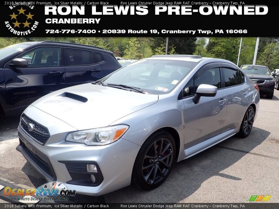 2018 Subaru WRX Premium Ice Silver Metallic / Carbon Black Photo #1