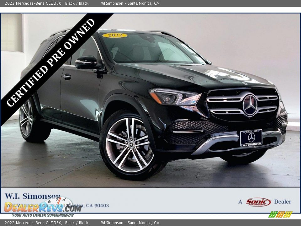 2022 Mercedes-Benz GLE 350 Black / Black Photo #1