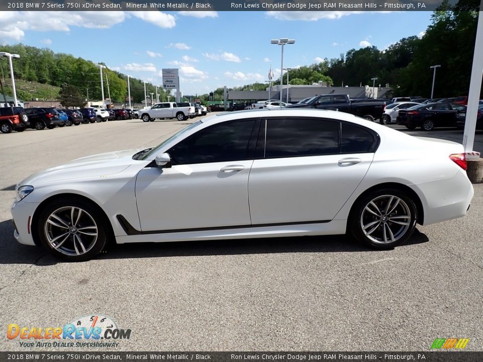 2018 BMW 7 Series 750i xDrive Sedan Mineral White Metallic / Black Photo #2