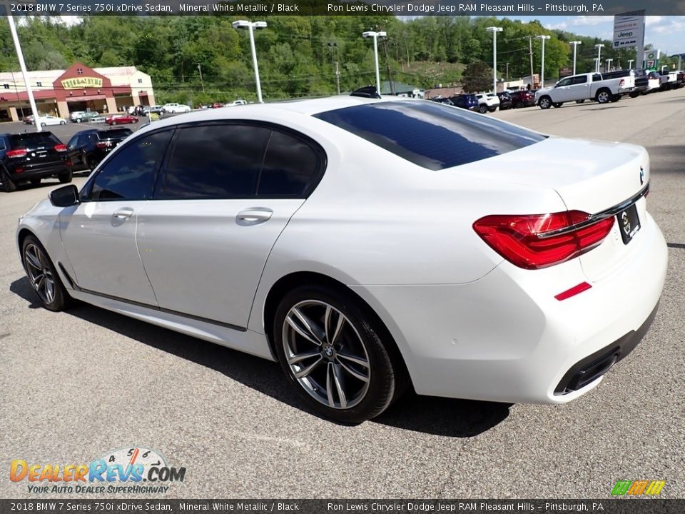 2018 BMW 7 Series 750i xDrive Sedan Mineral White Metallic / Black Photo #3