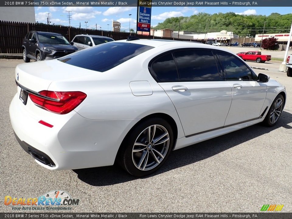 2018 BMW 7 Series 750i xDrive Sedan Mineral White Metallic / Black Photo #6