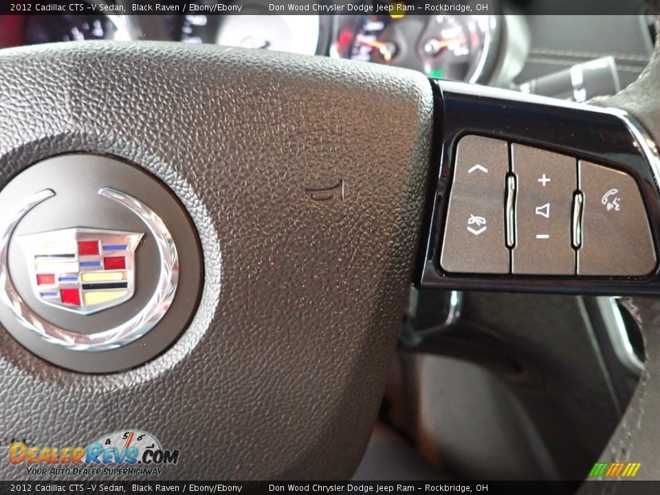 2012 Cadillac CTS -V Sedan Black Raven / Ebony/Ebony Photo #21