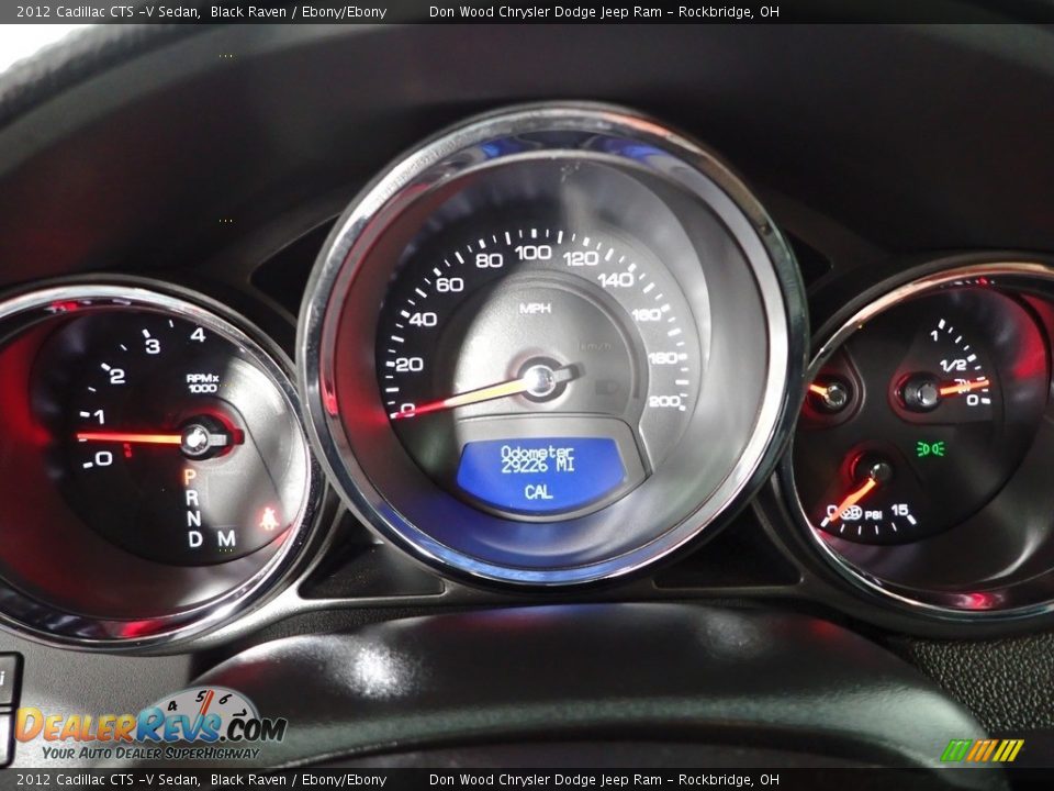 2012 Cadillac CTS -V Sedan Black Raven / Ebony/Ebony Photo #22