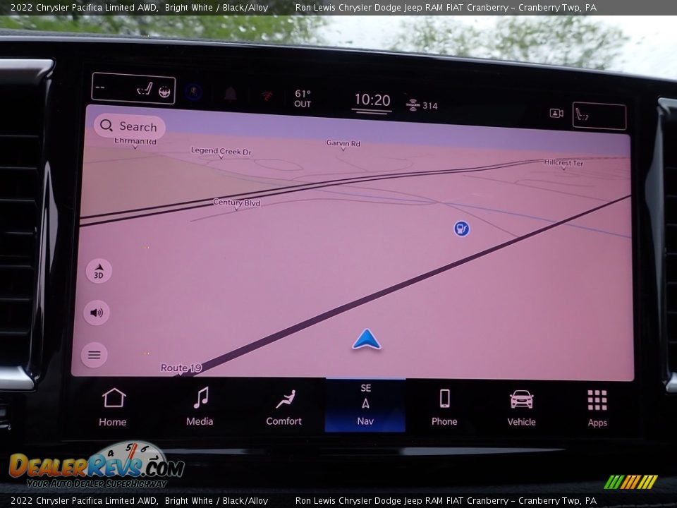 Navigation of 2022 Chrysler Pacifica Limited AWD Photo #17