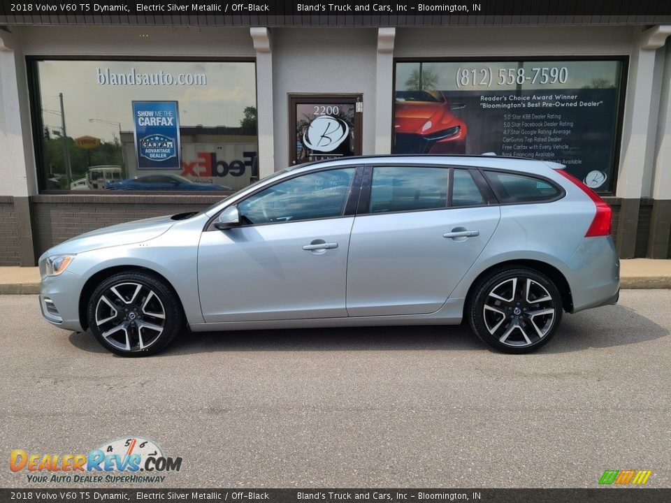 2018 Volvo V60 T5 Dynamic Electric Silver Metallic / Off-Black Photo #1